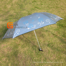 Farbe Klebstoff 4 Falten Regenschirm mit Druck (YSF4013B)